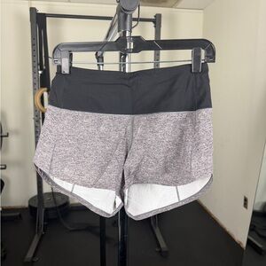 lululemon athletica Black and Gray Athletic Shorts
